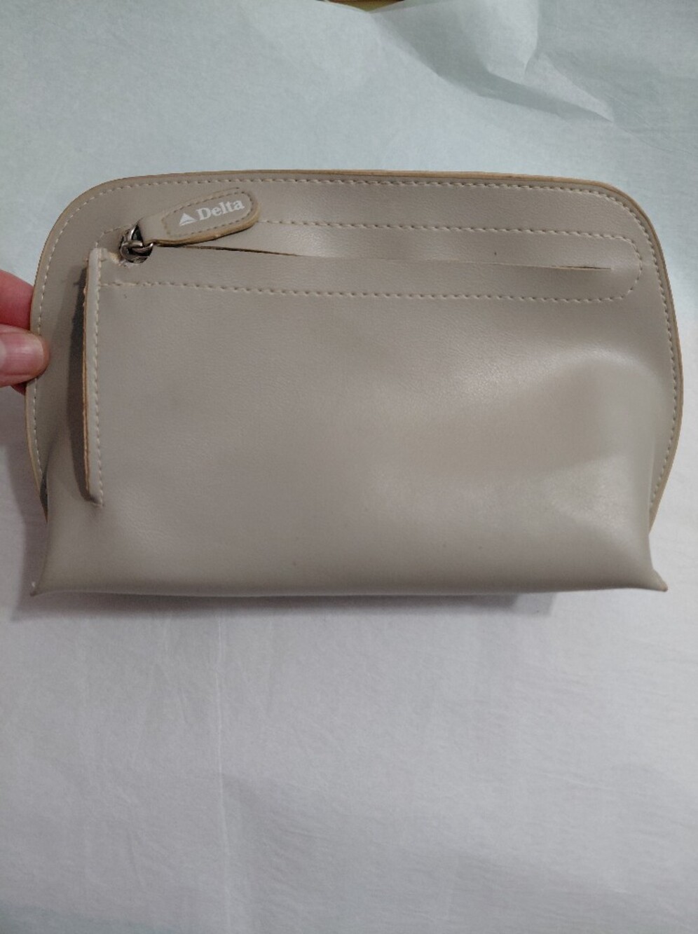 Delta Taupe Leatherette Travel Bag